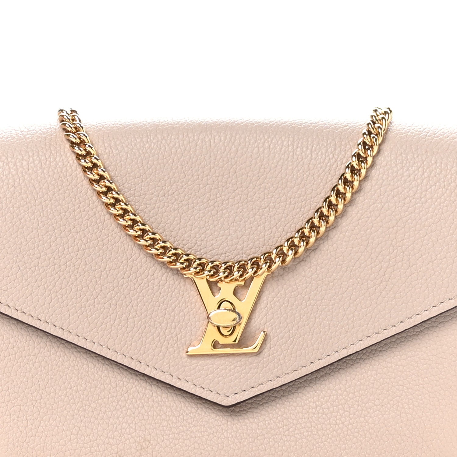 Louis Vuitton Soft Calfskin My Lockme Chain Pochette Greige 8 of 11