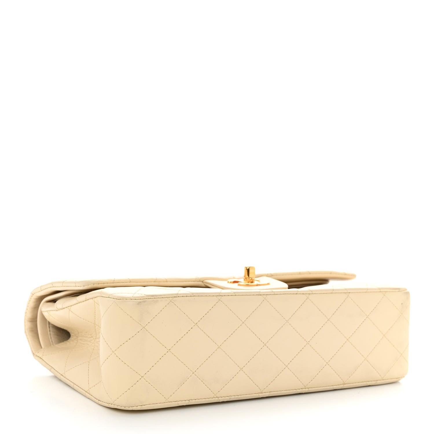 Chanel Lambskin Quilted Medium Double Flap Beige 3 of 12