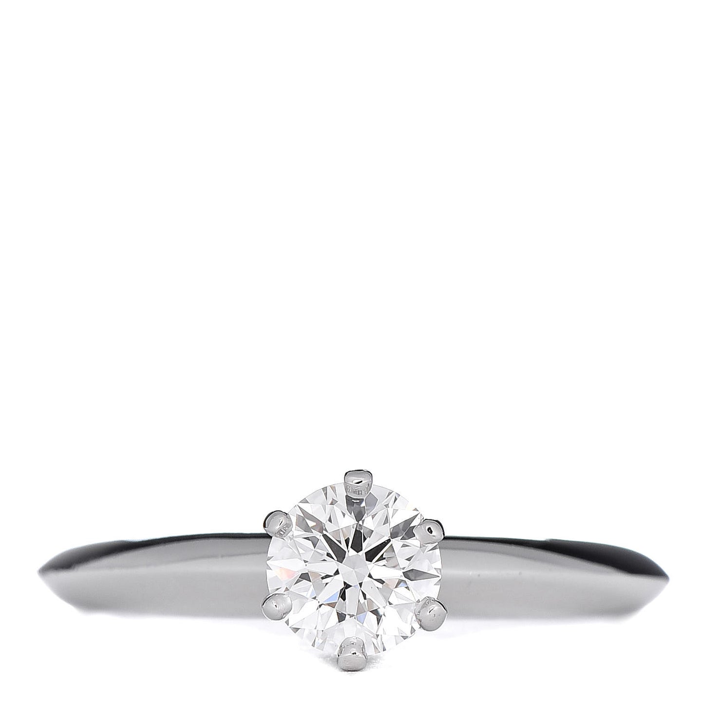 Platinum Diamond .53ct Solitaire Engagement Ring 49 4.75