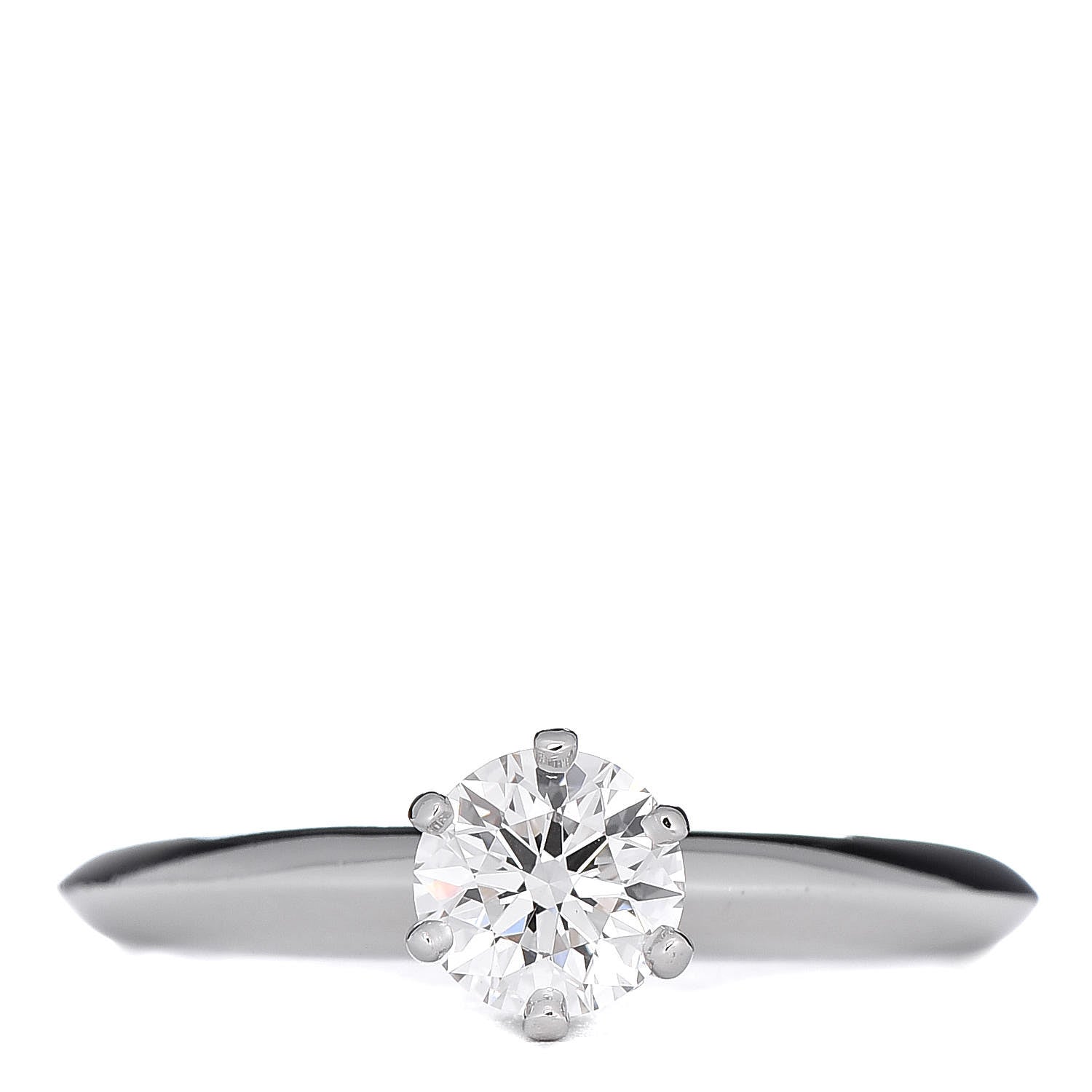 Tiffany Platinum Diamond .53ct Solitaire Engagement Ring 49 4.75 1 of 7