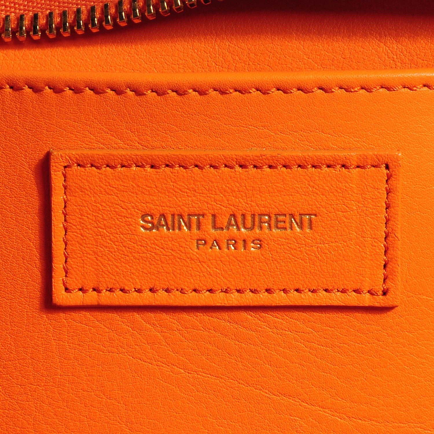 Saint Laurent Leather Small Classic Y Cabas Orange 7 of 9