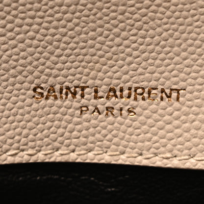 Saint Laurent Grain De Poudre Matelasse Monogram Medium Vicky Chain Bag Crema Soft 6 of 10