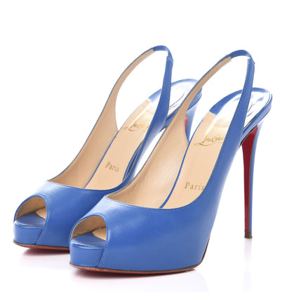 Christian Louboutin Kid Private Number 120 Pumps 39 Blue 3 of 9