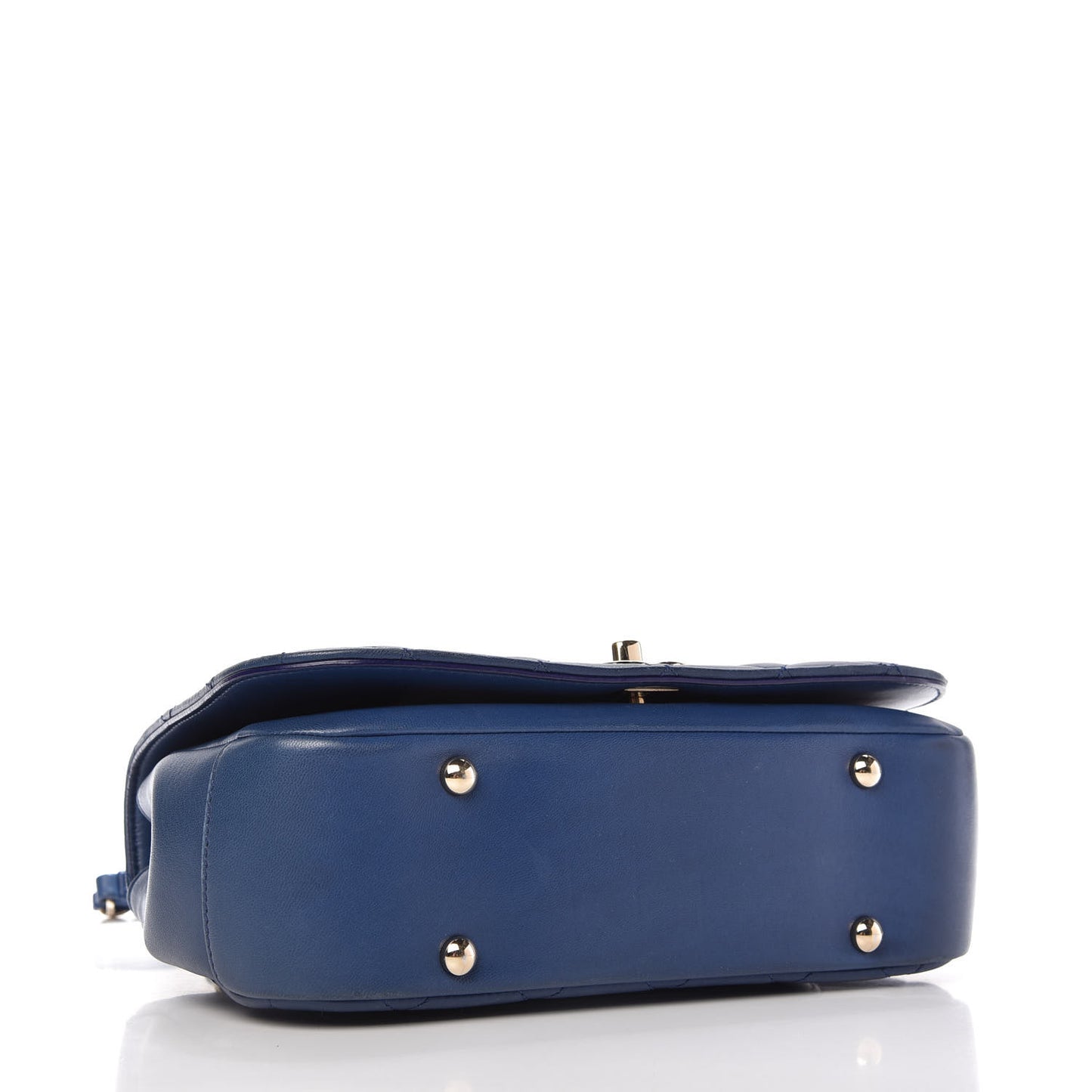 Lambskin Small Carry Chic Flap Blue