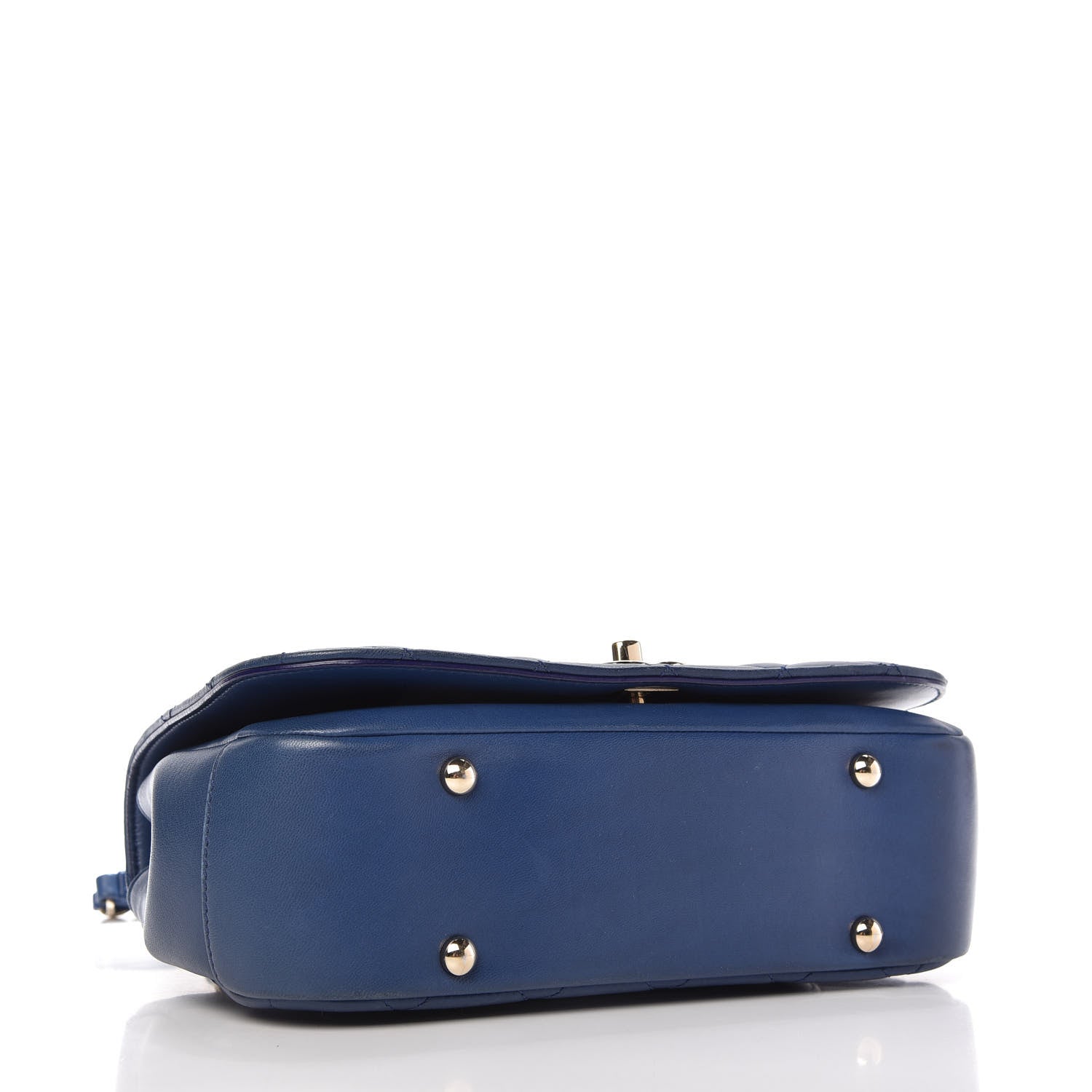 Chanel Lambskin Small Carry Chic Flap Blue 4 of 11