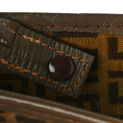 Fendi Vinyl Zucchino Zip Pouch Tobacco 17 of 17