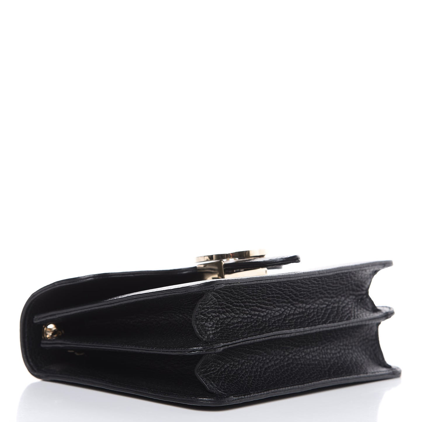 Dollar Calfskin Small Interlocking G Shoulder Bag Black