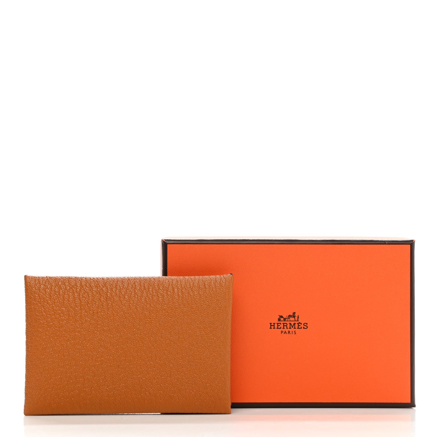 Hermes Chevre Mysore Verso Calvi Card Case Caramel Mauve Sylvestre 8 of 8