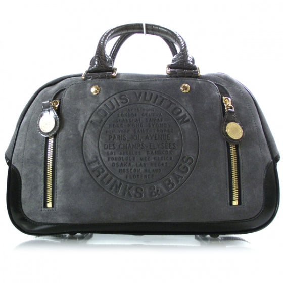 Suede Stamped Havane Bowler GM Grey