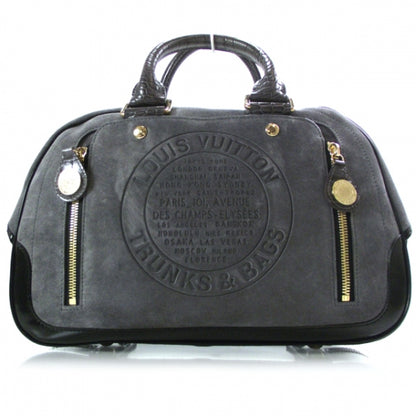 Louis Vuitton Suede Stamped Havane Bowler GM Grey 1 of 8