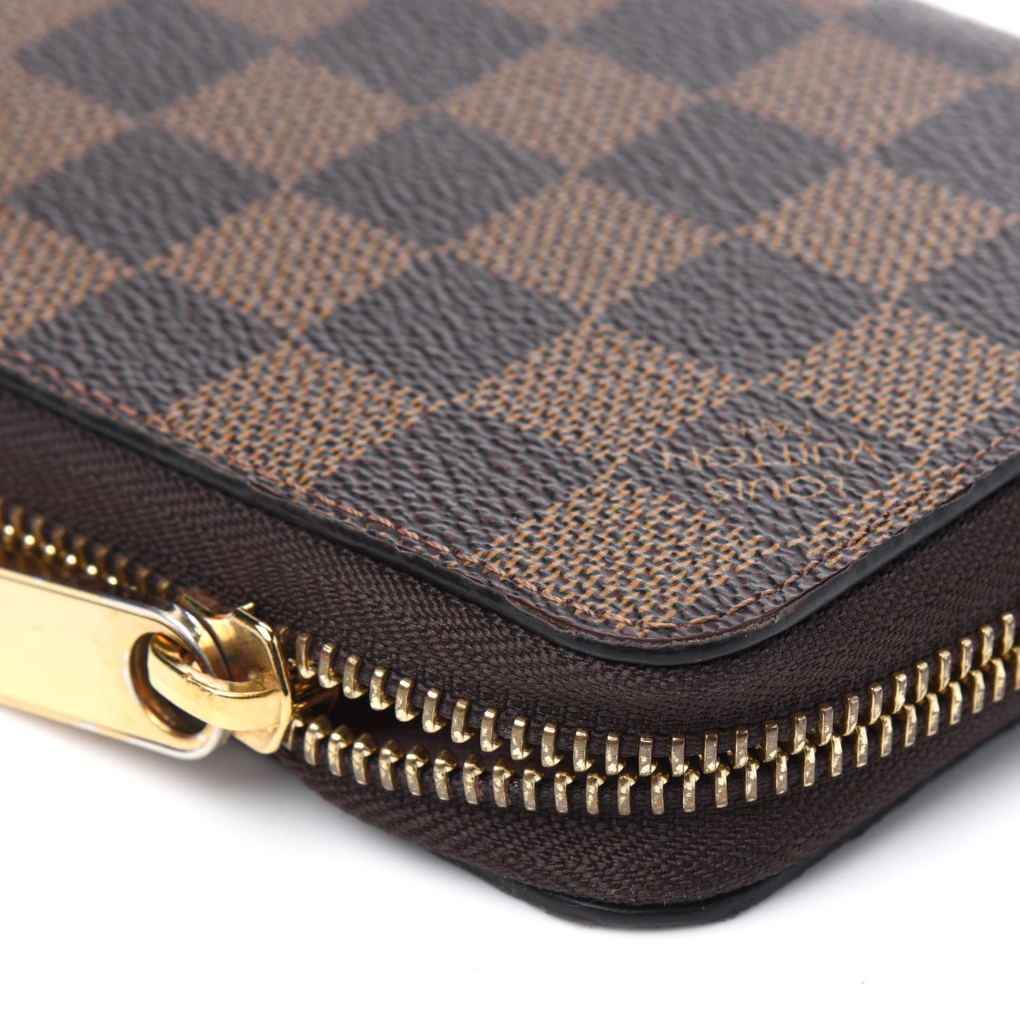 Damier Ebene Zippy Wallet Rose Ballerine