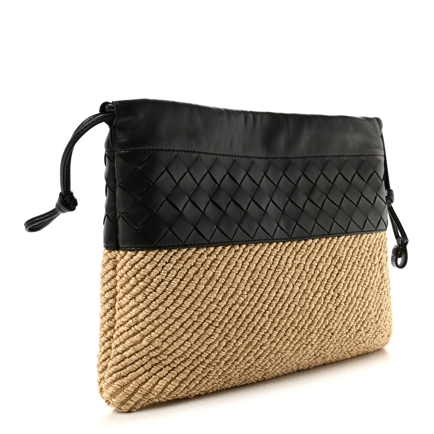 Nappa Intrecciato Raffia Dustbag Natural Espresso