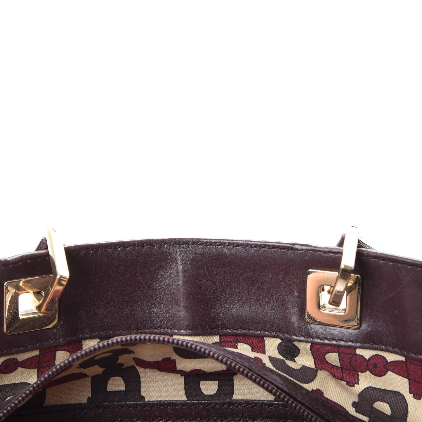 Guccissima Large Punch Tote Chocolate Brown