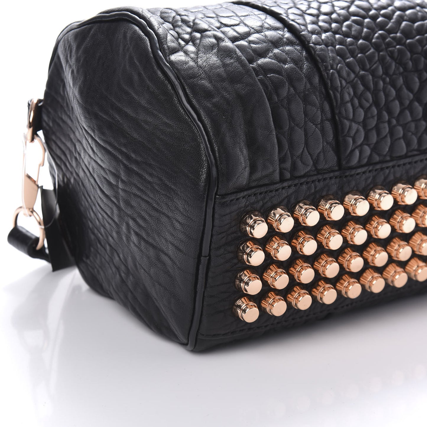 Pebbled Lambskin Rockie Black Rose Gold Hardware