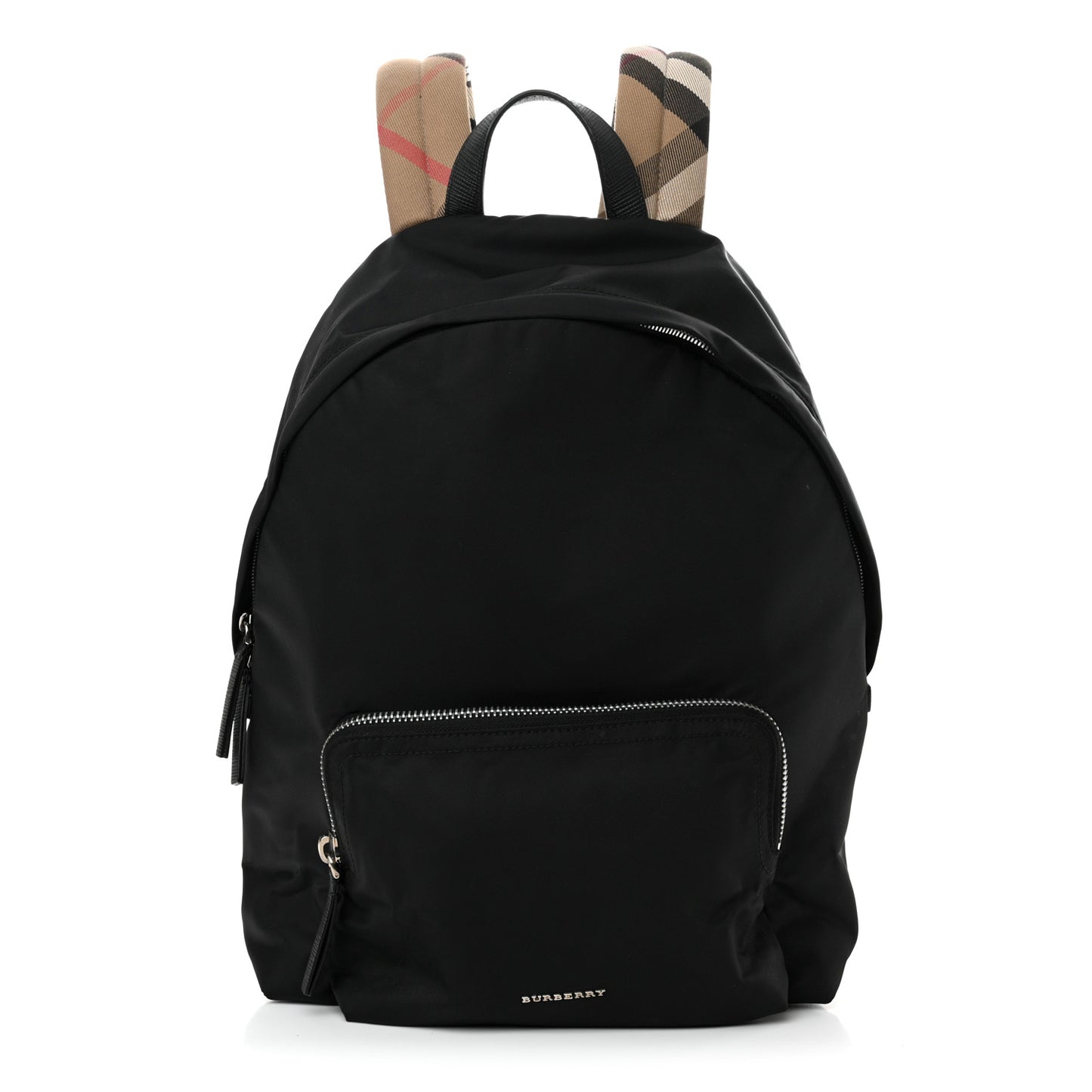 Nylon Medium Logo Backpack Black