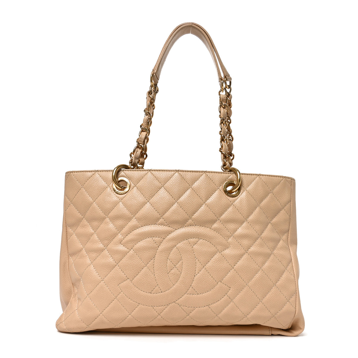 Chanel Caviar Quilted Grand Shopping Tote GST Beige Clair 1 of 10
