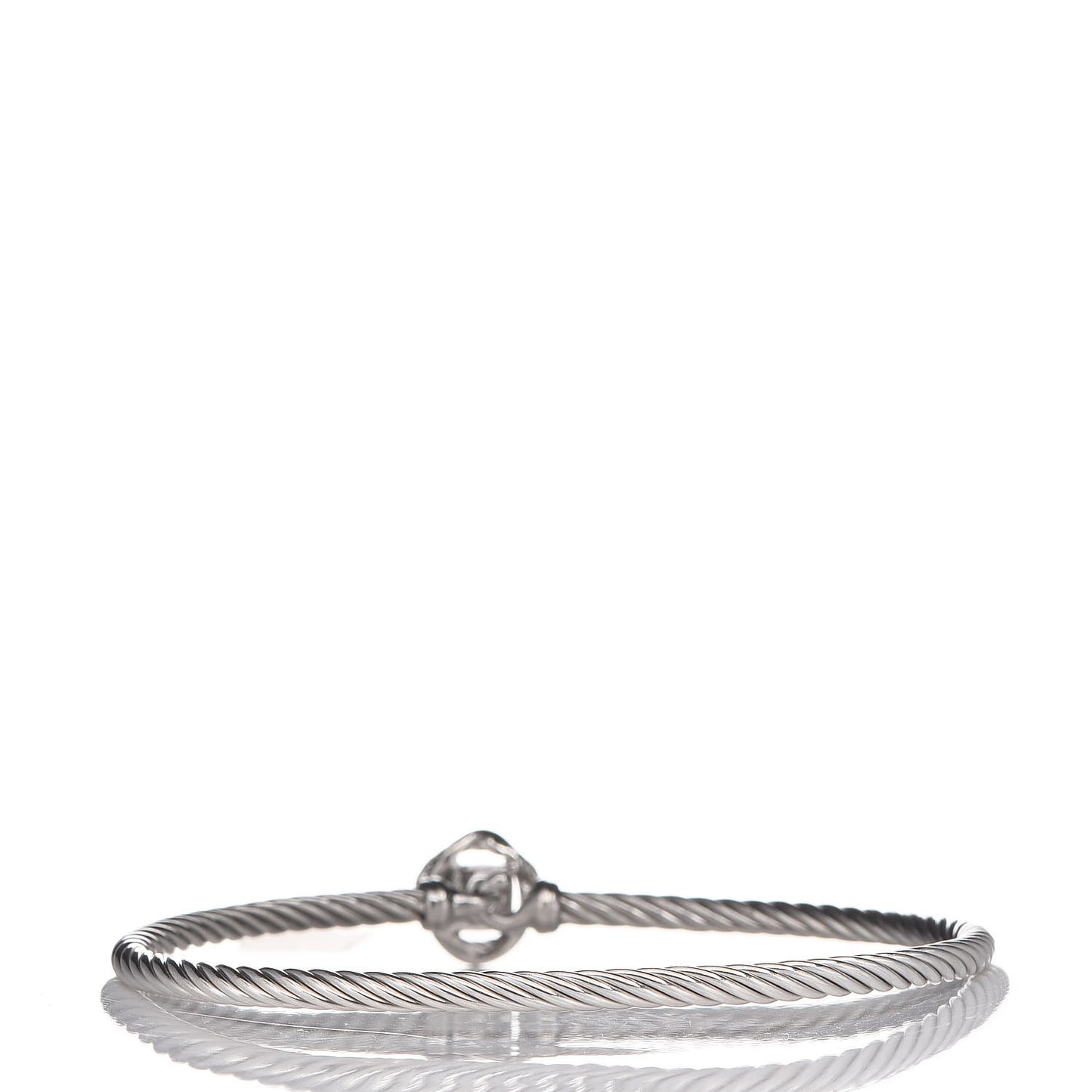 Sterling Silver Diamond 3mm Infinity Bracelet