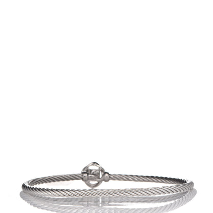 David Yurman Sterling Silver Diamond 3mm Infinity Bracelet 3 of 4