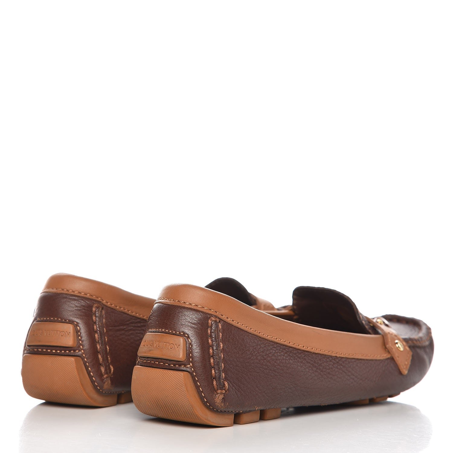 Louis Vuitton Calfskin Oxford Loafers 41 Brown Cognac 4 of 15