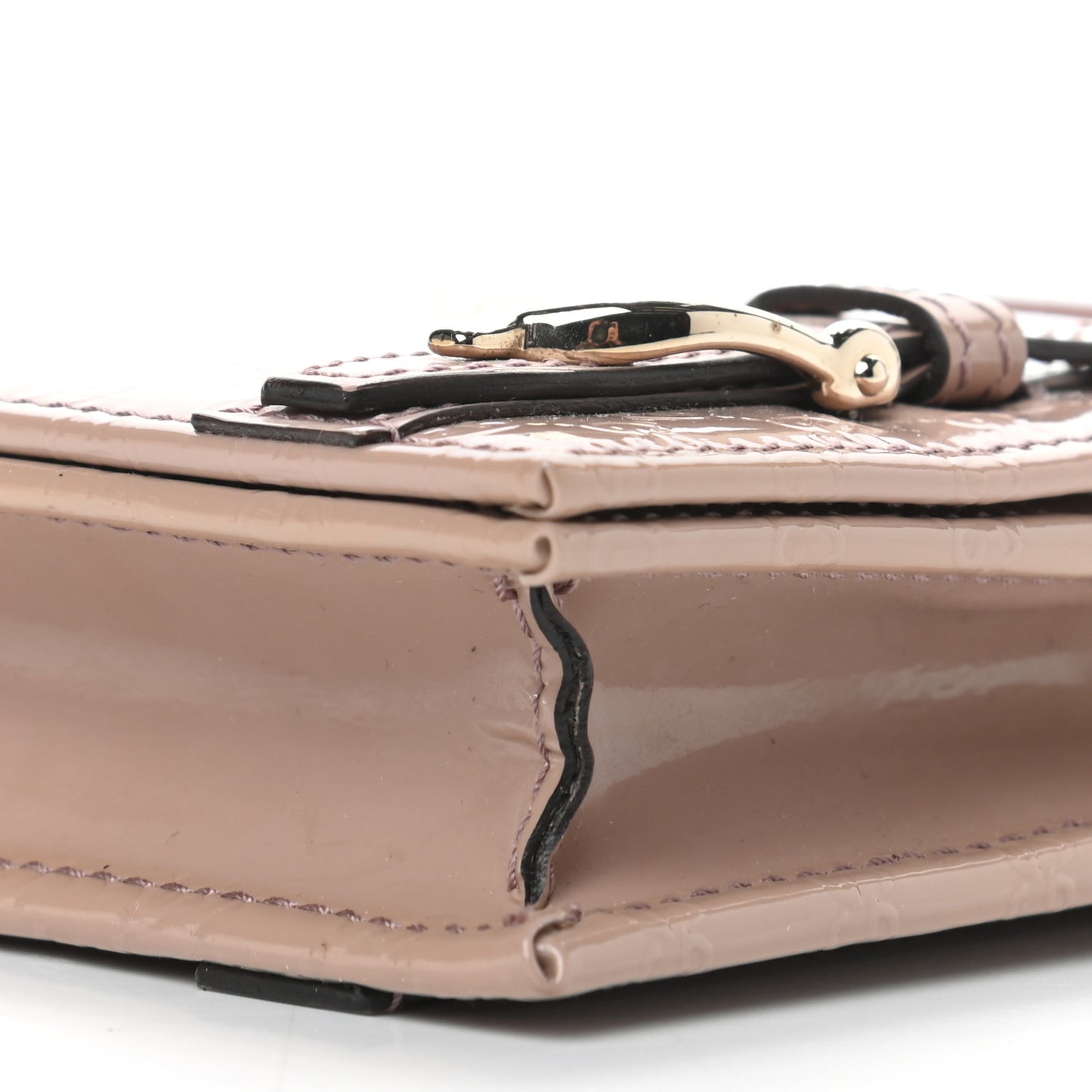 Patent Microguccissima Mini Nice Wallet Nude