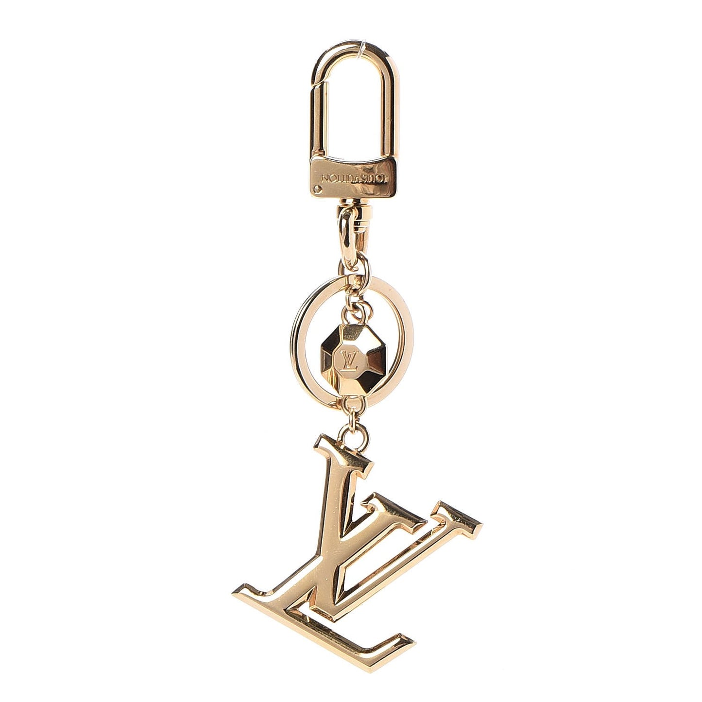 LV Facettes Bag Charm Key Holder Gold