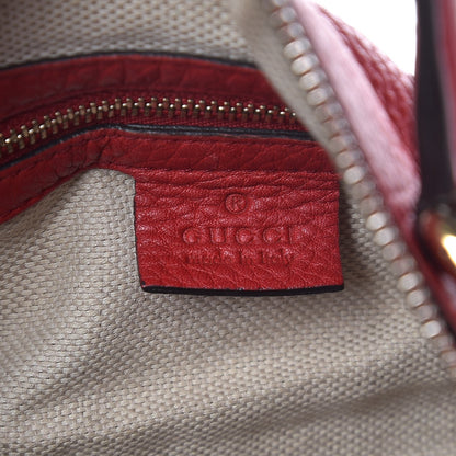 Gucci Pebbled Calfskin Medium Soho Boston Red 6 of 11