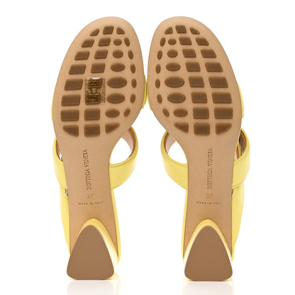 Bottega Veneta Vienna Calfskin The Band Cross Strap Mule Sandals 37 Lemonade 5 of 7
