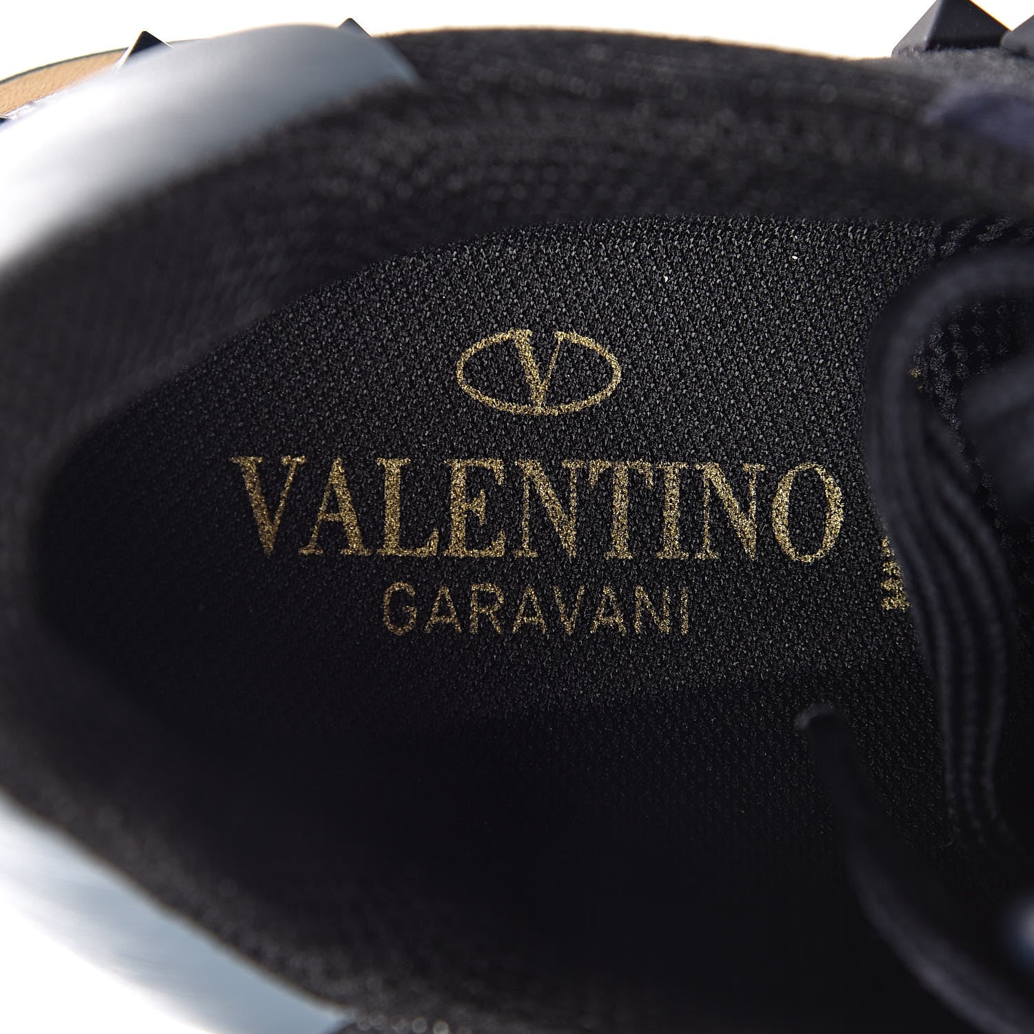 Valentino Garavani Denim Calfskin Suede Rockstud Sneakers 37 Deep Denim 6 of 8