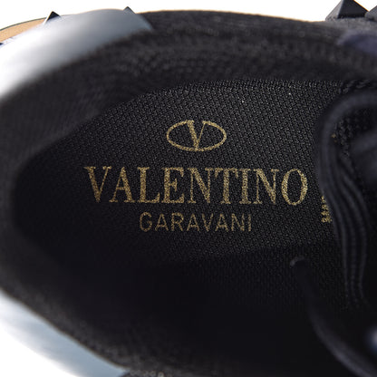 Valentino Garavani Denim Calfskin Suede Rockstud Sneakers 37 Deep Denim 6 of 8