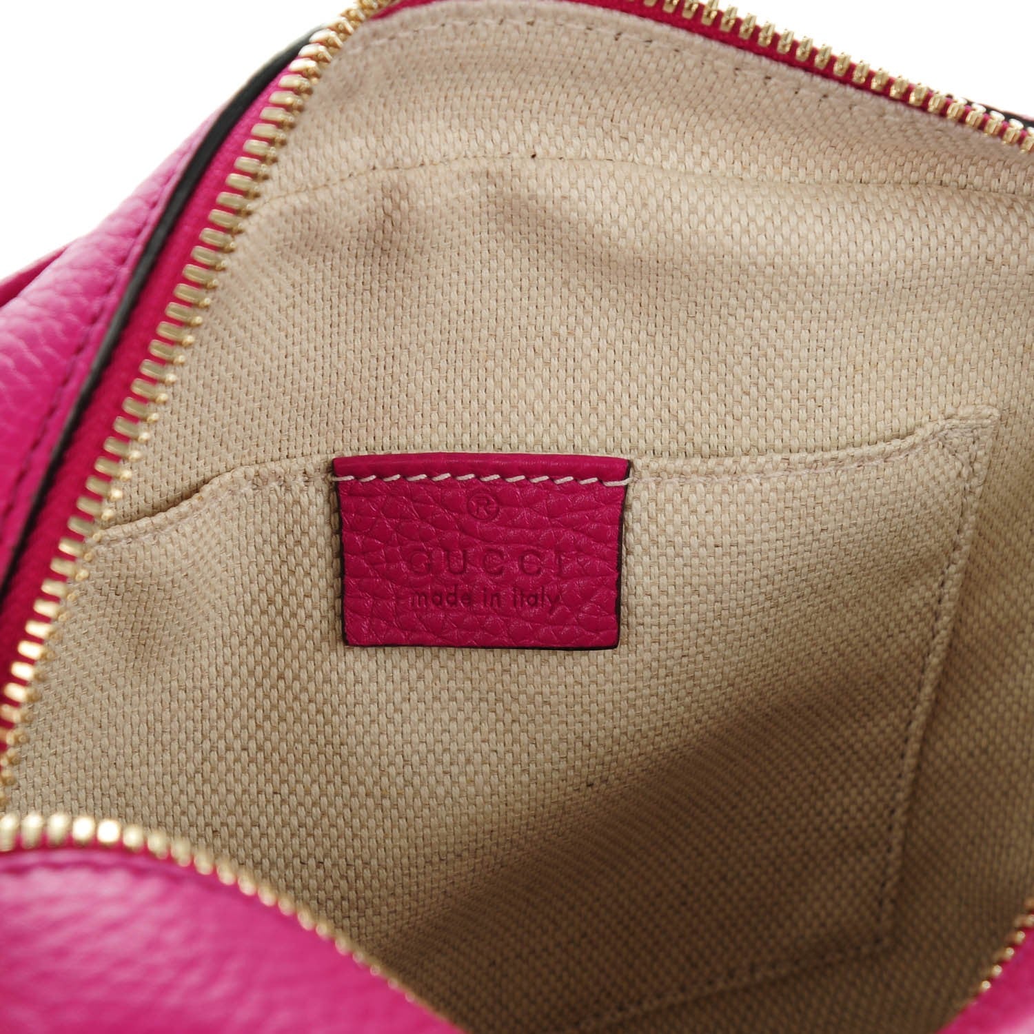 Gucci Cellarius Calfskin Small Soho Disco Bag Bright Bouganville 6 of 7