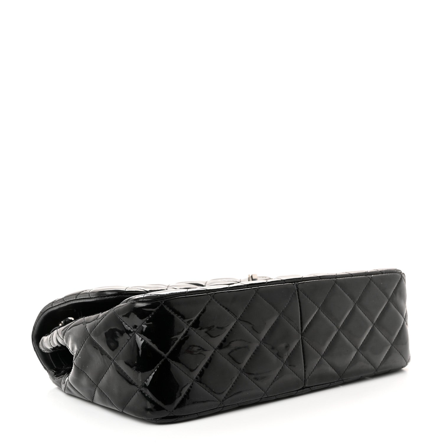 Chanel Patent Quilted Jumbo Double Flap Black 4 of 10