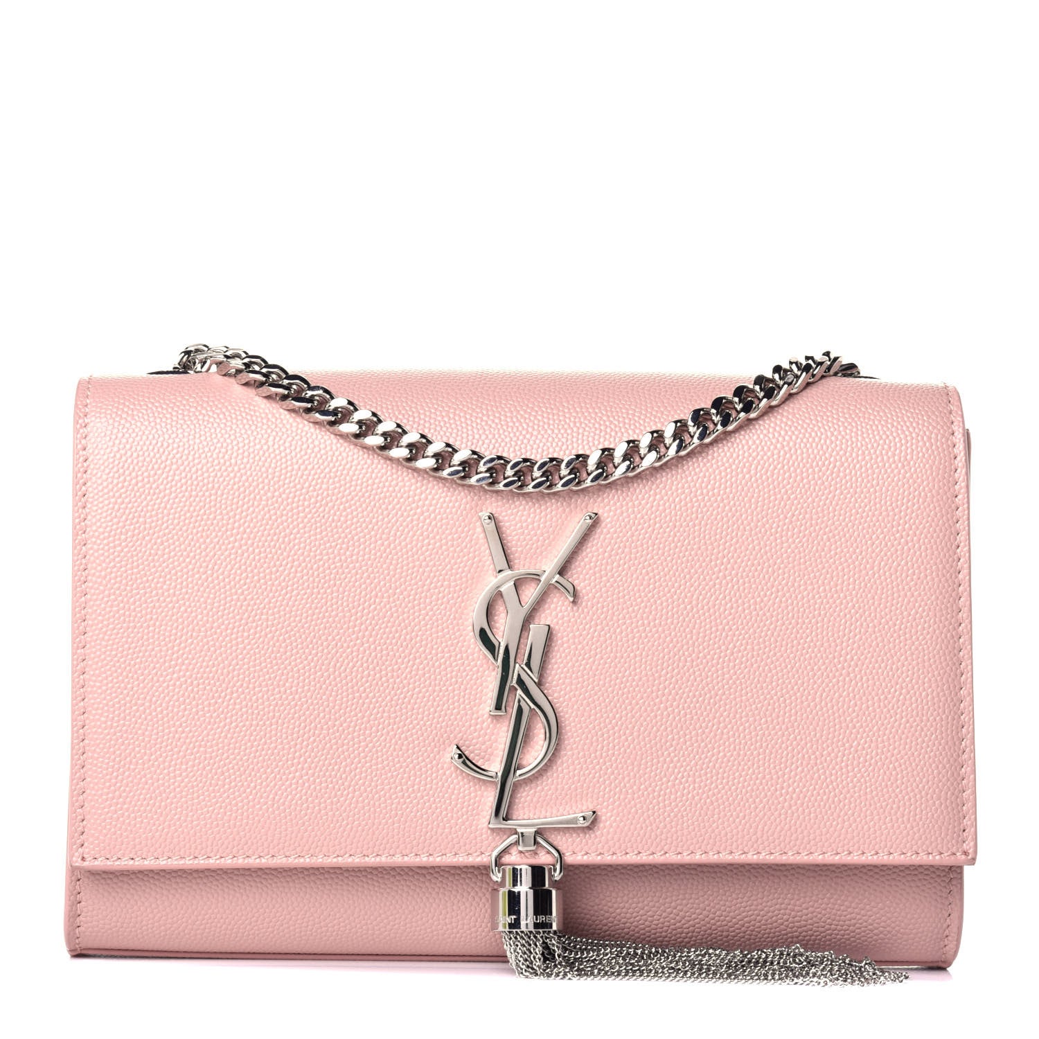 Saint Laurent Grain De Poudre Small Classic Monogram Kate Tassel Satchel Pale Blush 1 of 8