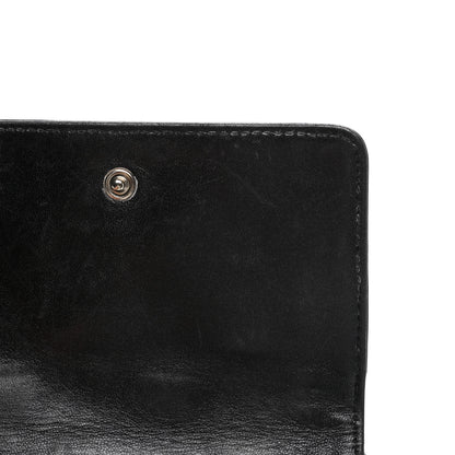 Chanel Metallic Lambskin Precious Symbols French Wallet Dark Silver 10 of 12