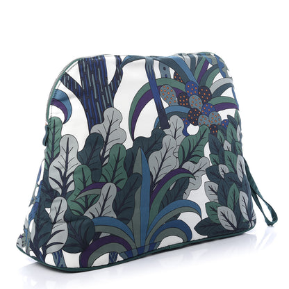 Hermes Silk Jardin D'Osier Bolide Case TGM Emerald Green 3 of 9