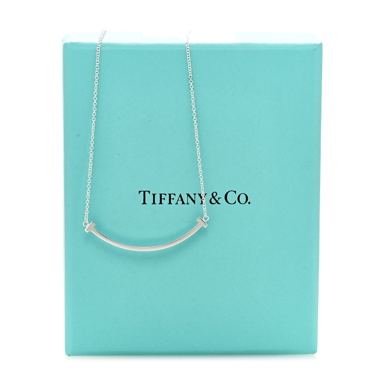 Sterling Silver Small T Smile Pendant Necklace