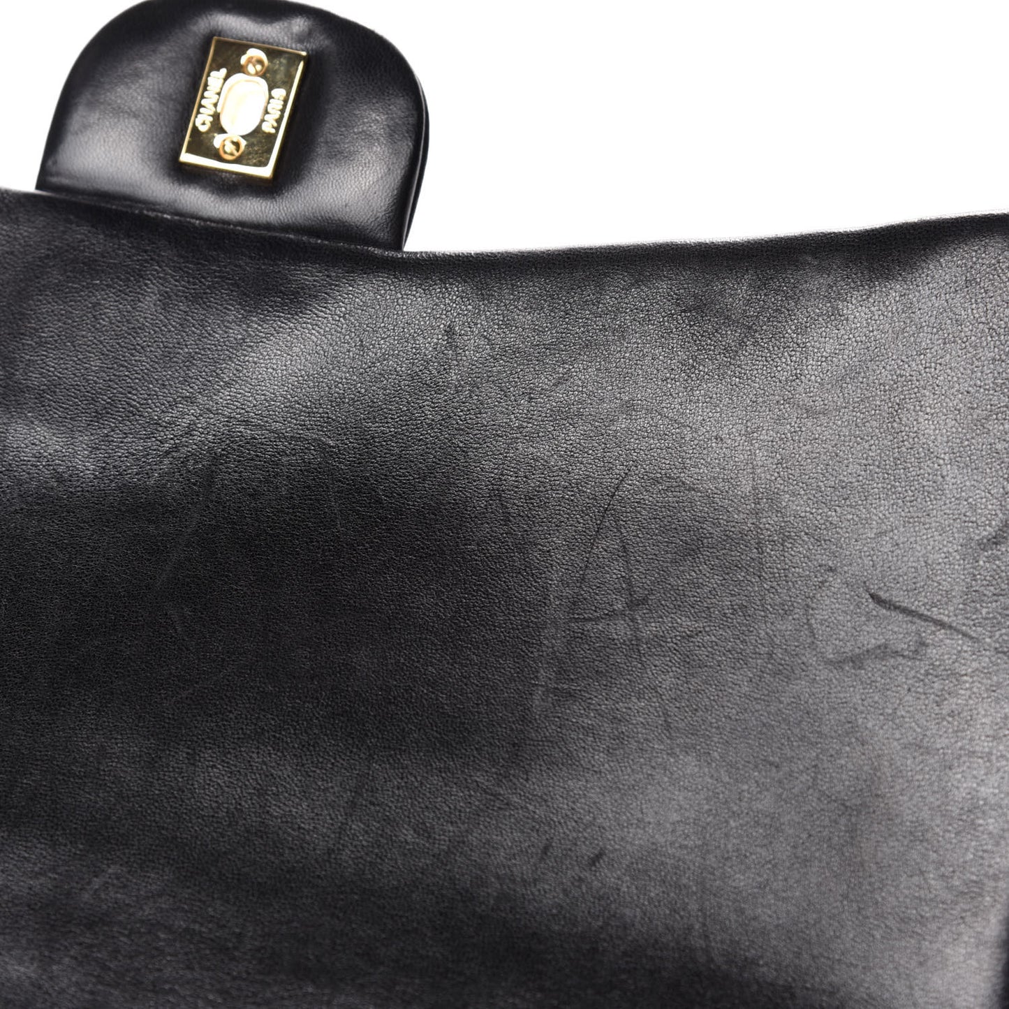Lambskin Quilted Maxi Single Flap Black