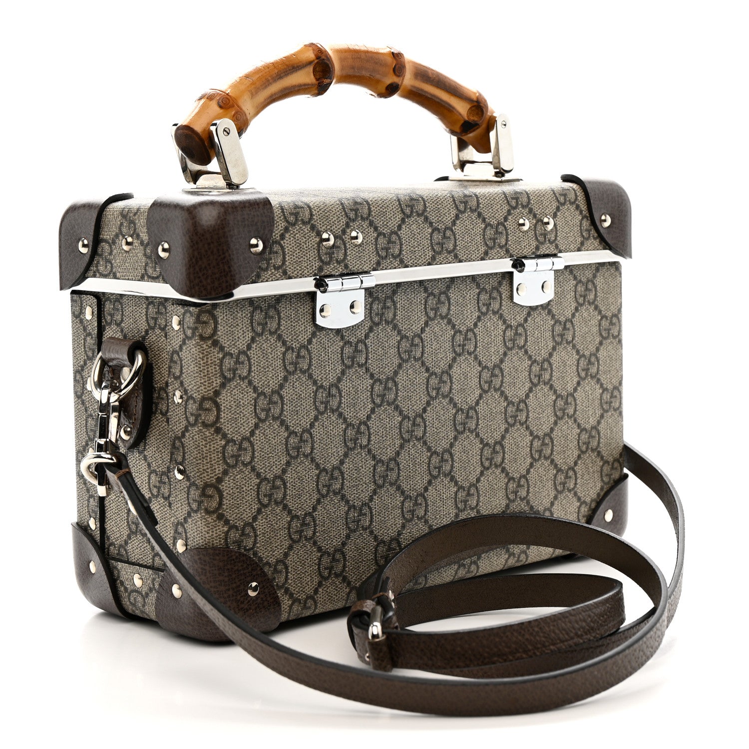 Gucci GG Supreme Monogram Globe-Trotter Beauty Case Brown 3 of 13