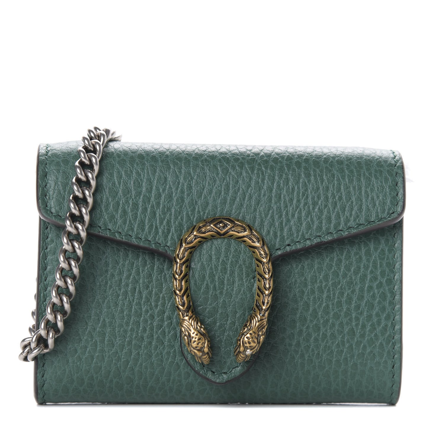 Calfskin Dionysus Coin Purse Emerald
