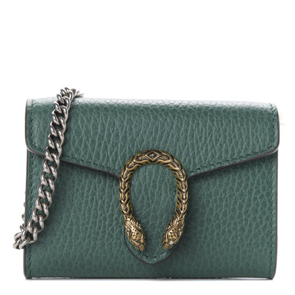 Gucci Calfskin Dionysus Coin Purse Emerald 1 of 7