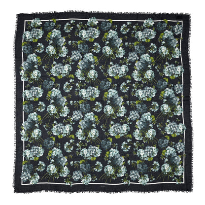 Gucci Modal Silk New Bloom Square Scarf Midnight Blue Sky Blue 1 of 3