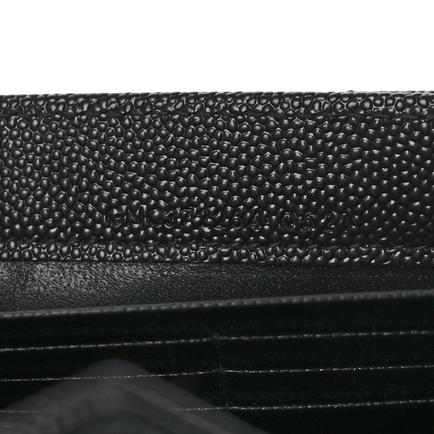 Grain De Poudre Matelasse Chevron Monogram Flap Wallet Black