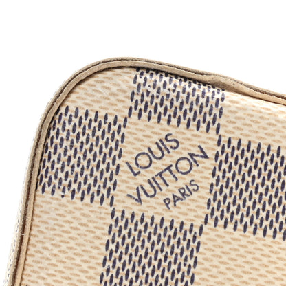 Louis Vuitton Damier Azur Pochette Felicie Chain Wallet Rose Ballerine 12 of 14