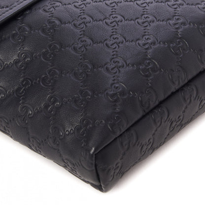 Gucci Guccissima Small Flap Messenger Bag Black 6 of 10