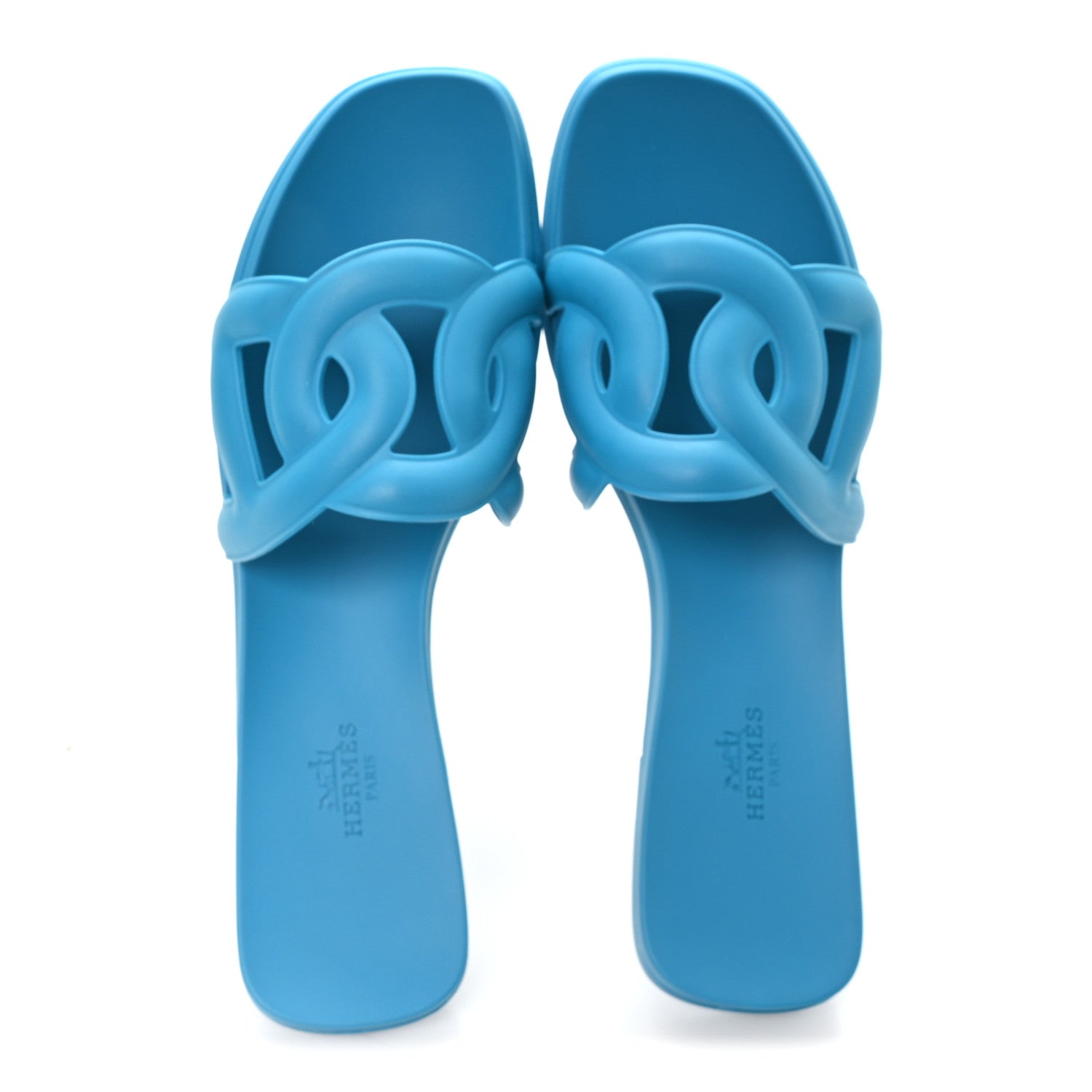 エルメス☆アロハ　ラバーサンダル　サイズ39 Hermes Rubber Aloha Sandals 39 Bleu Vif 1901894 – FASHIONPHILE