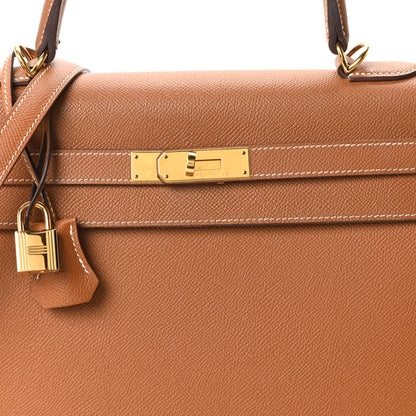 Hermes Epsom Kelly Sellier 35 Gold 8 of 10