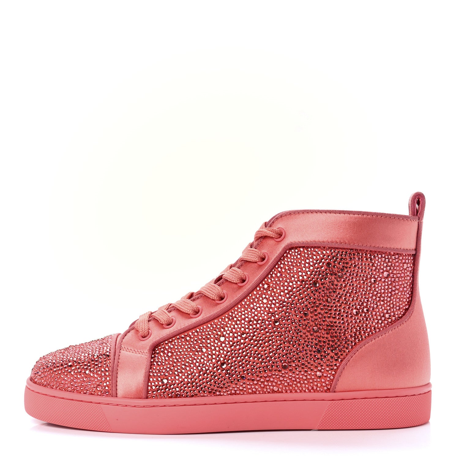 Christian Louboutin Louis Crystal Embellished Satin Orlato Flat Sneakers 41 Charlotte 1 of 11