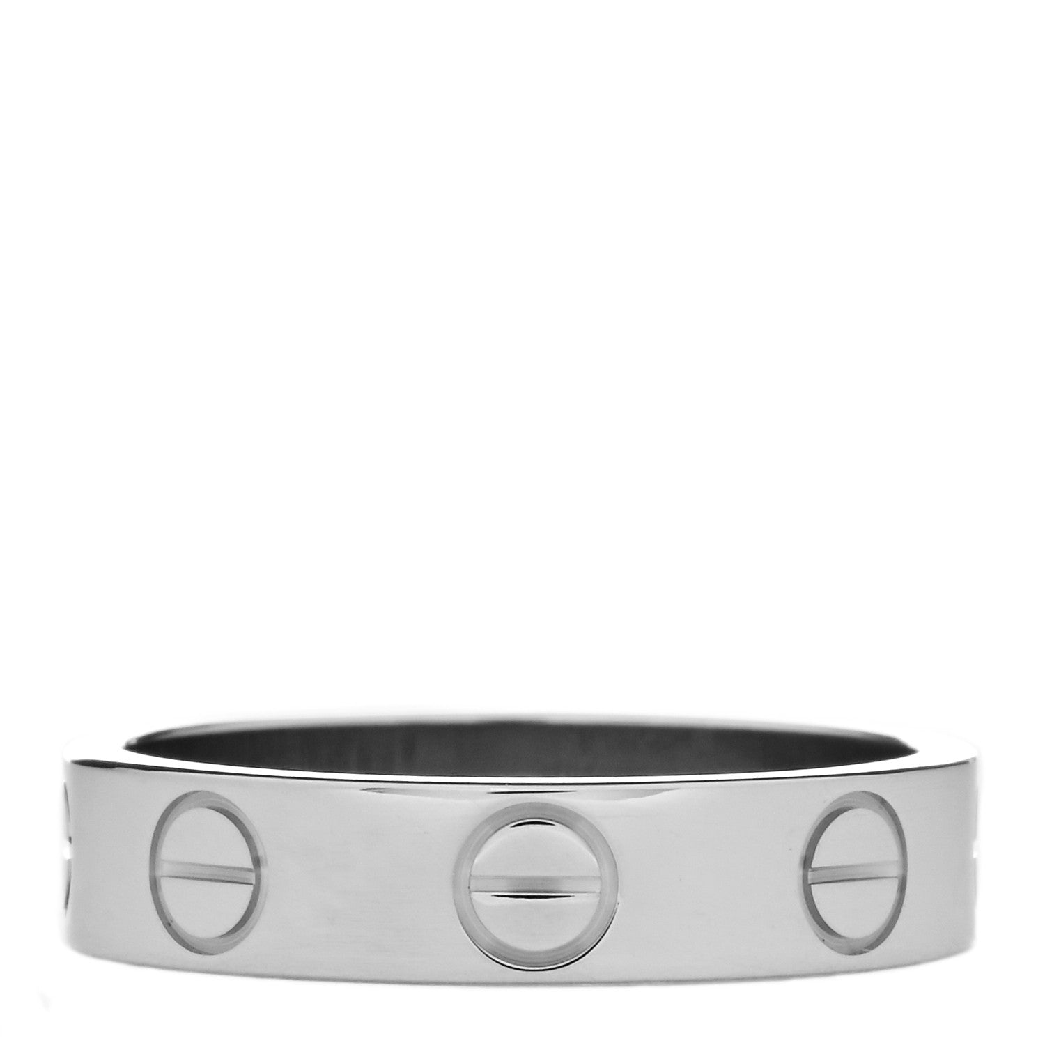 Cartier 18K White Gold 3.5mm LOVE Wedding Band Ring 44 3 1 of 4