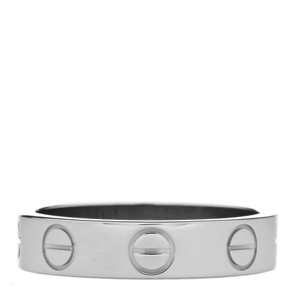 Cartier 18K White Gold 3.5mm LOVE Wedding Band Ring 44 3 1 of 4