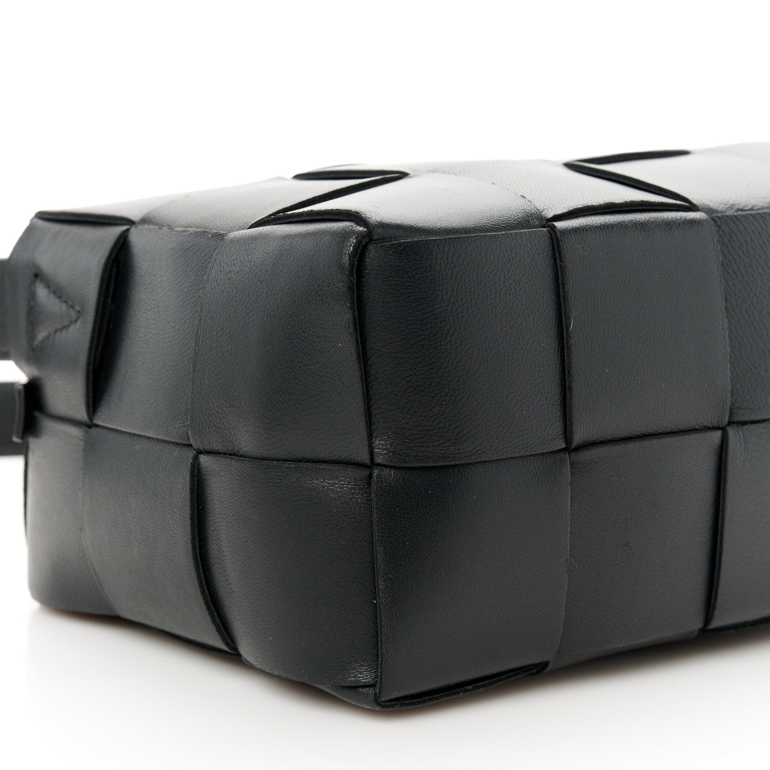 Bottega Veneta Lambskin Maxi Intrecciato Brick Cassette Bag Black 10 of 12