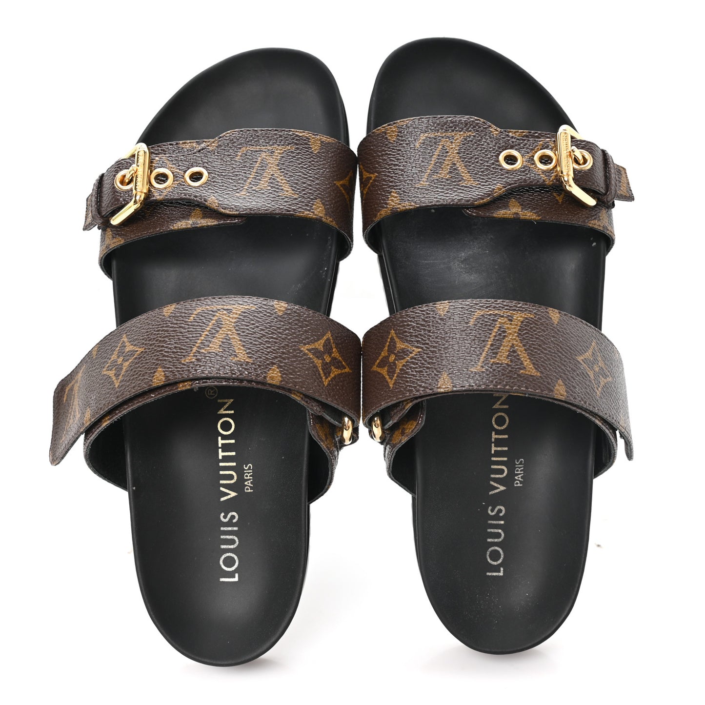 Monogram Bom Dia Mule Sandals 38 Black